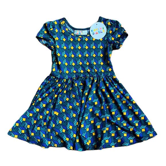 Girls Dot Dot Smile Twirl Dress Short Sleeves 12/24 months NWT - Picture 2 of 3